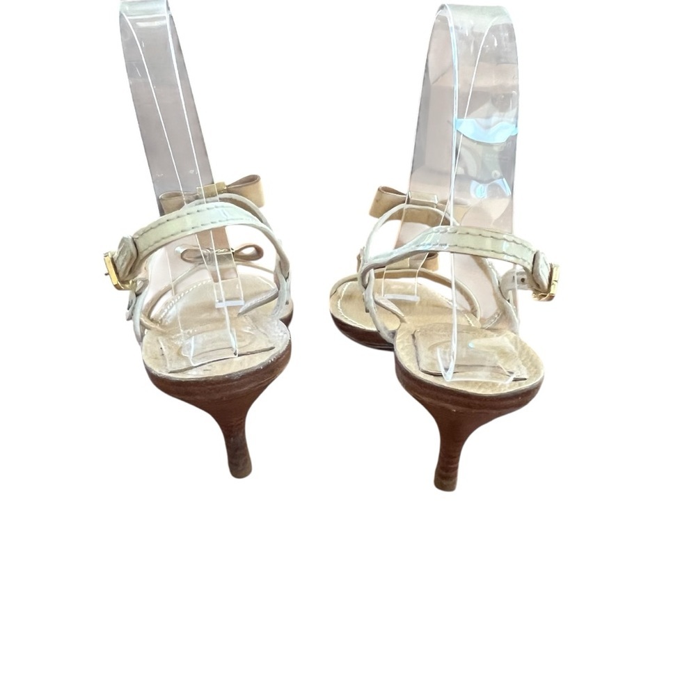 Tory Burch Tan Strappy Heels with Bow - Picture 9 of 12